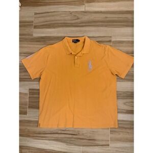 Polo Ralph Lauren Mens 5XL Orange Big Pony Short Sleeve Polo Shirt Purple 4